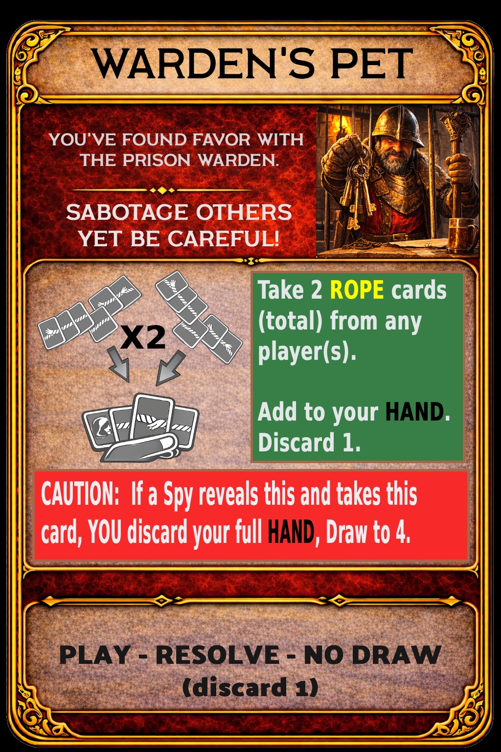 Warden's Pet card